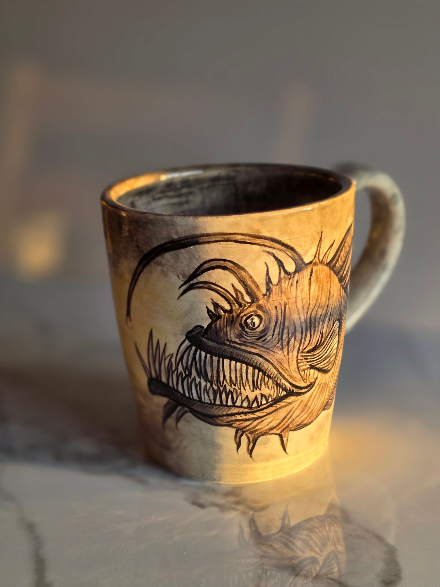 Deep Sea Anglerfish Stoneware Mug