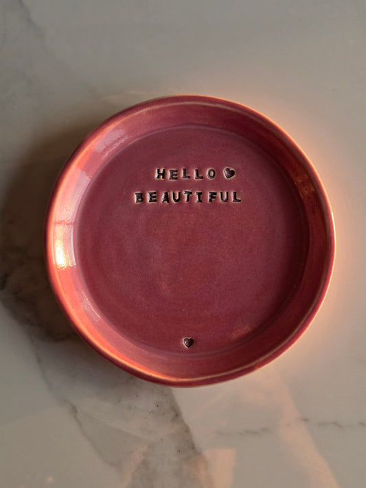 Hello Beautiful Ceramic Trinket Dish