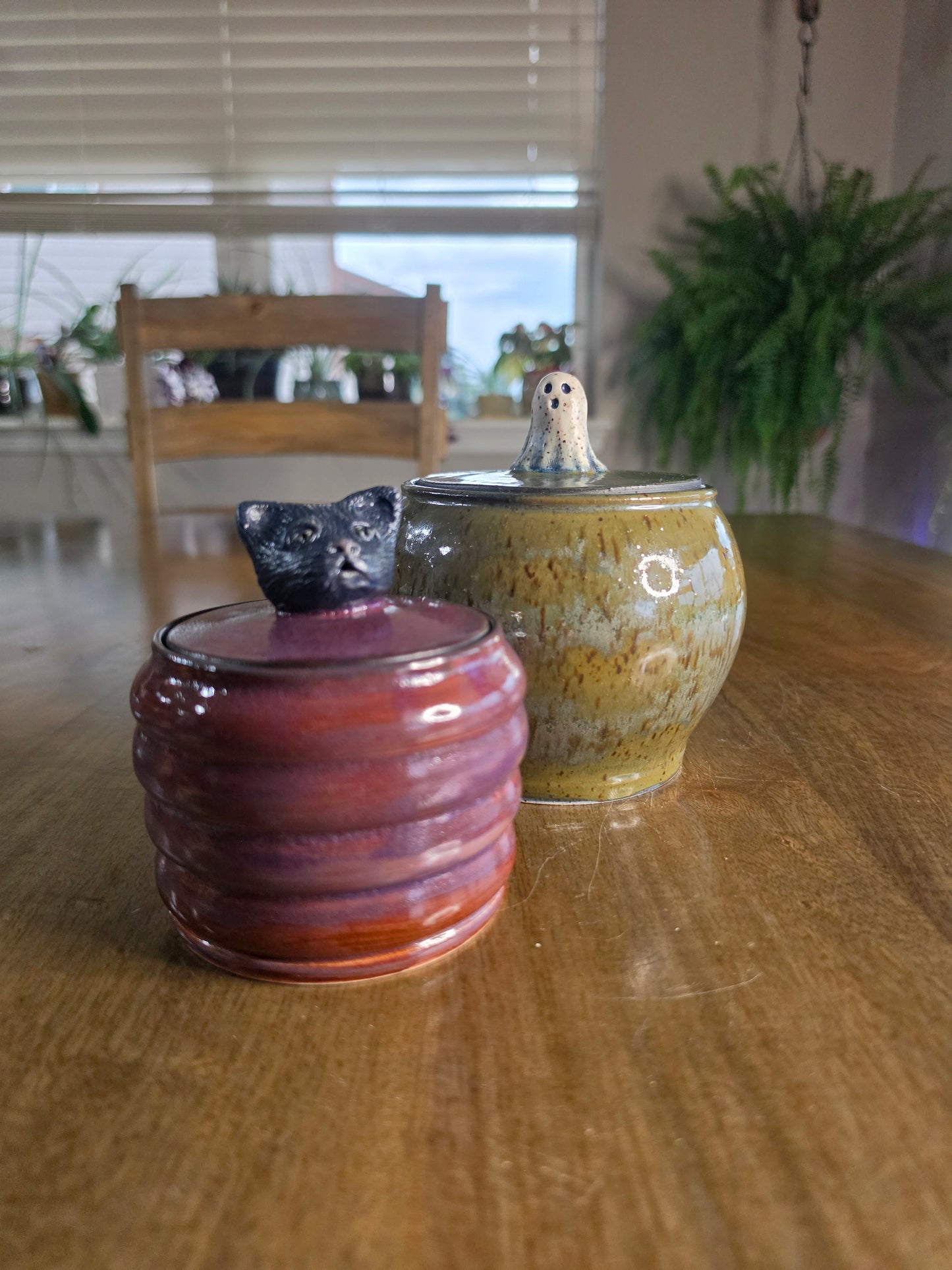 Speckled Ceramic Ghost Jar