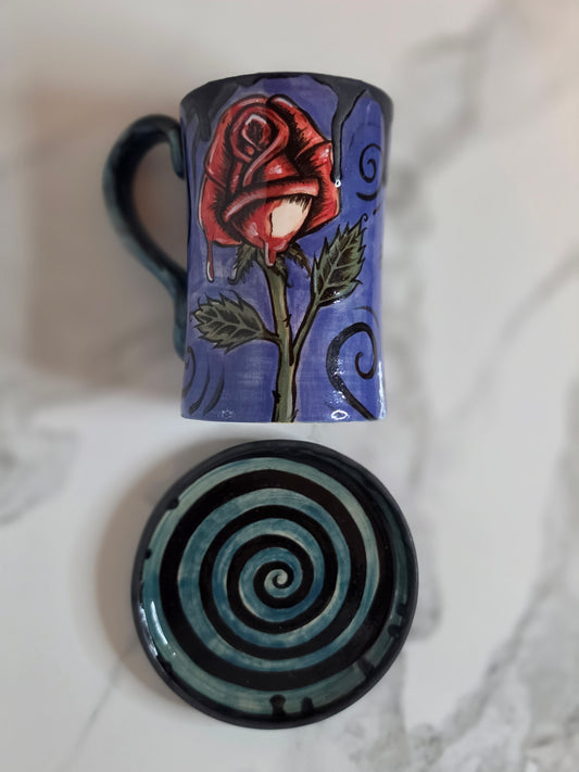 Wonderland Ceramic Mug & Saucer Set
