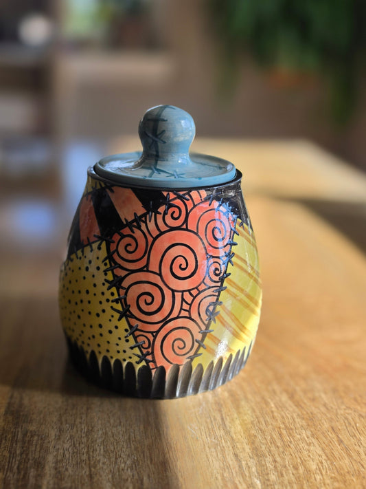 The Whimsical Patchwork Lidded Jar
