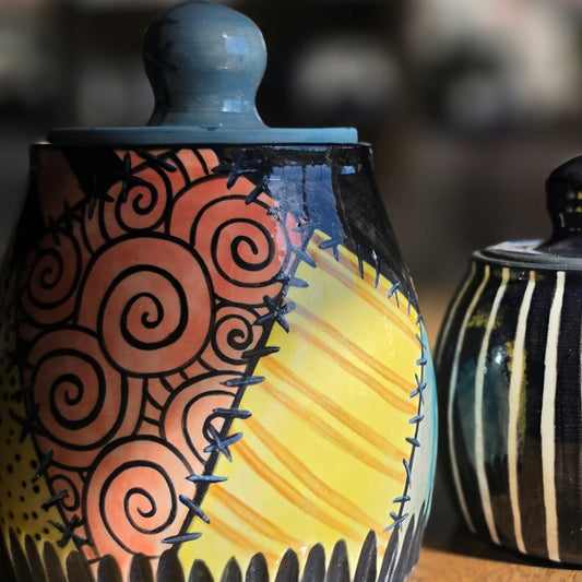 The Whimsical Patchwork Lidded Jar