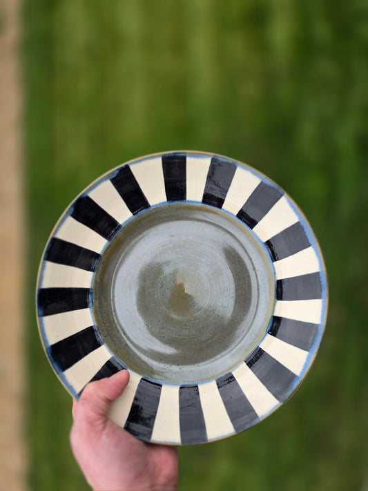 Handmade Whimsical Striped Coffee Cup Trio