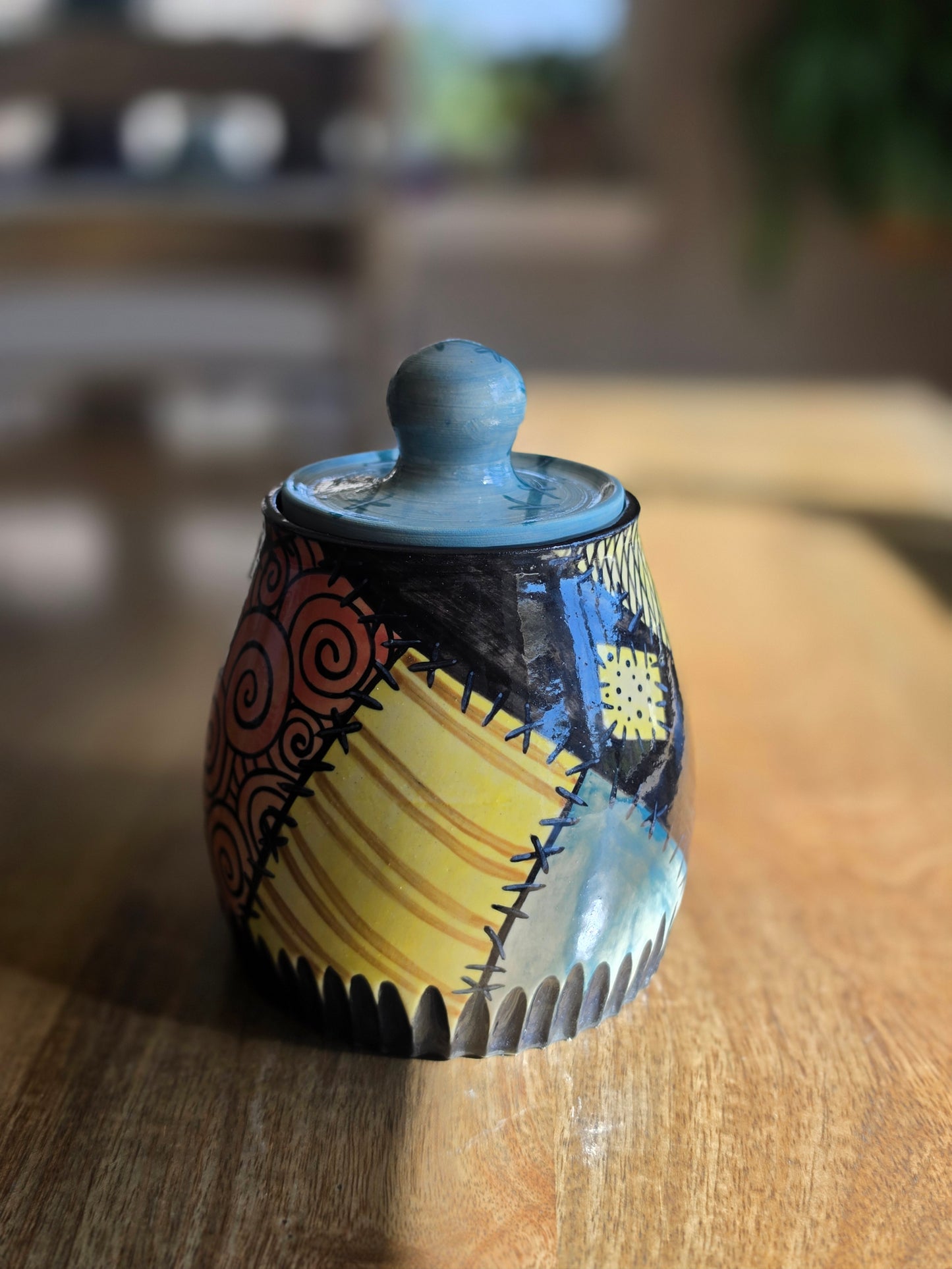 The Whimsical Patchwork Lidded Jar