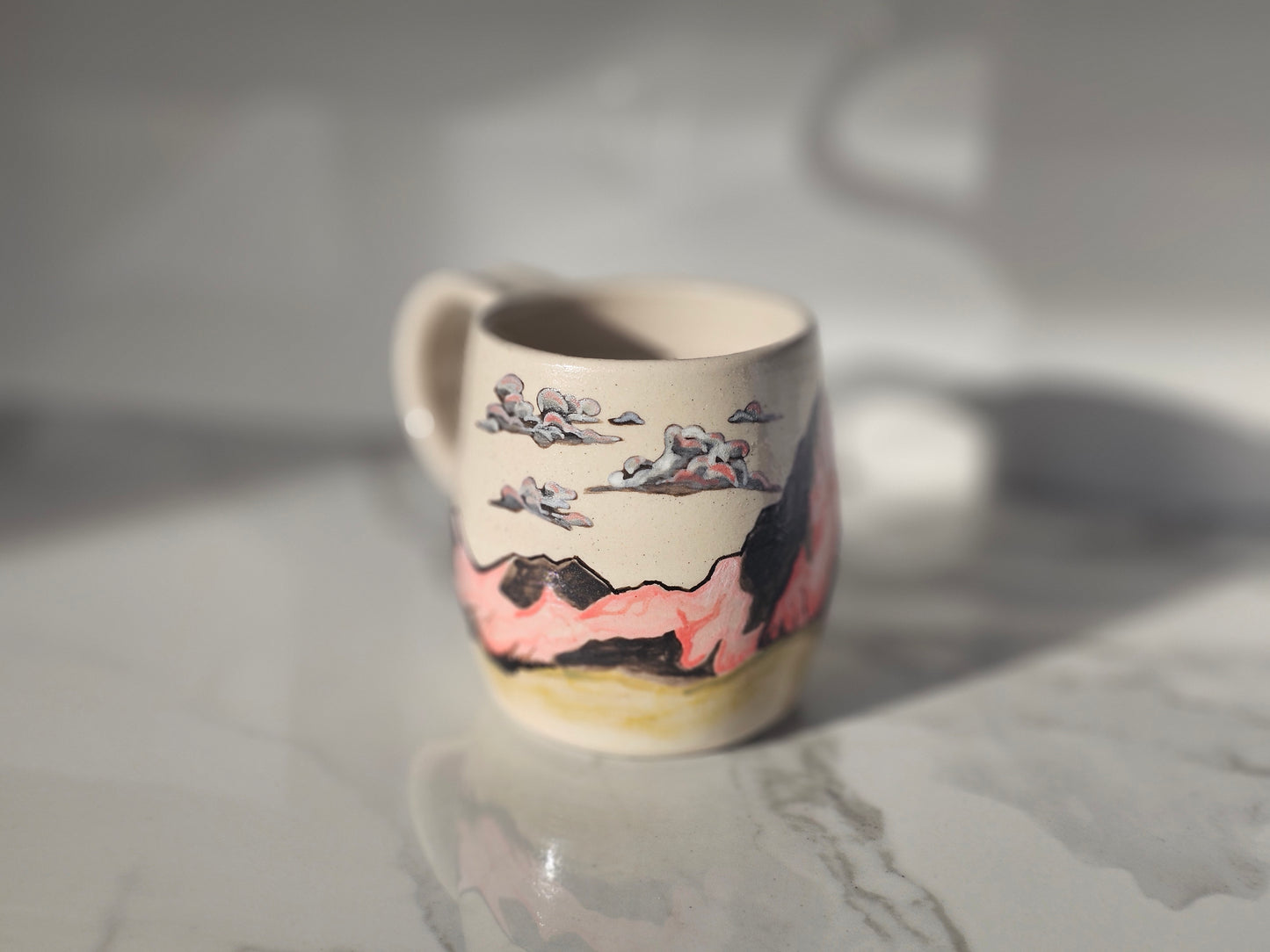 Wanderlust Mountain Range Handmade Coffee Cup