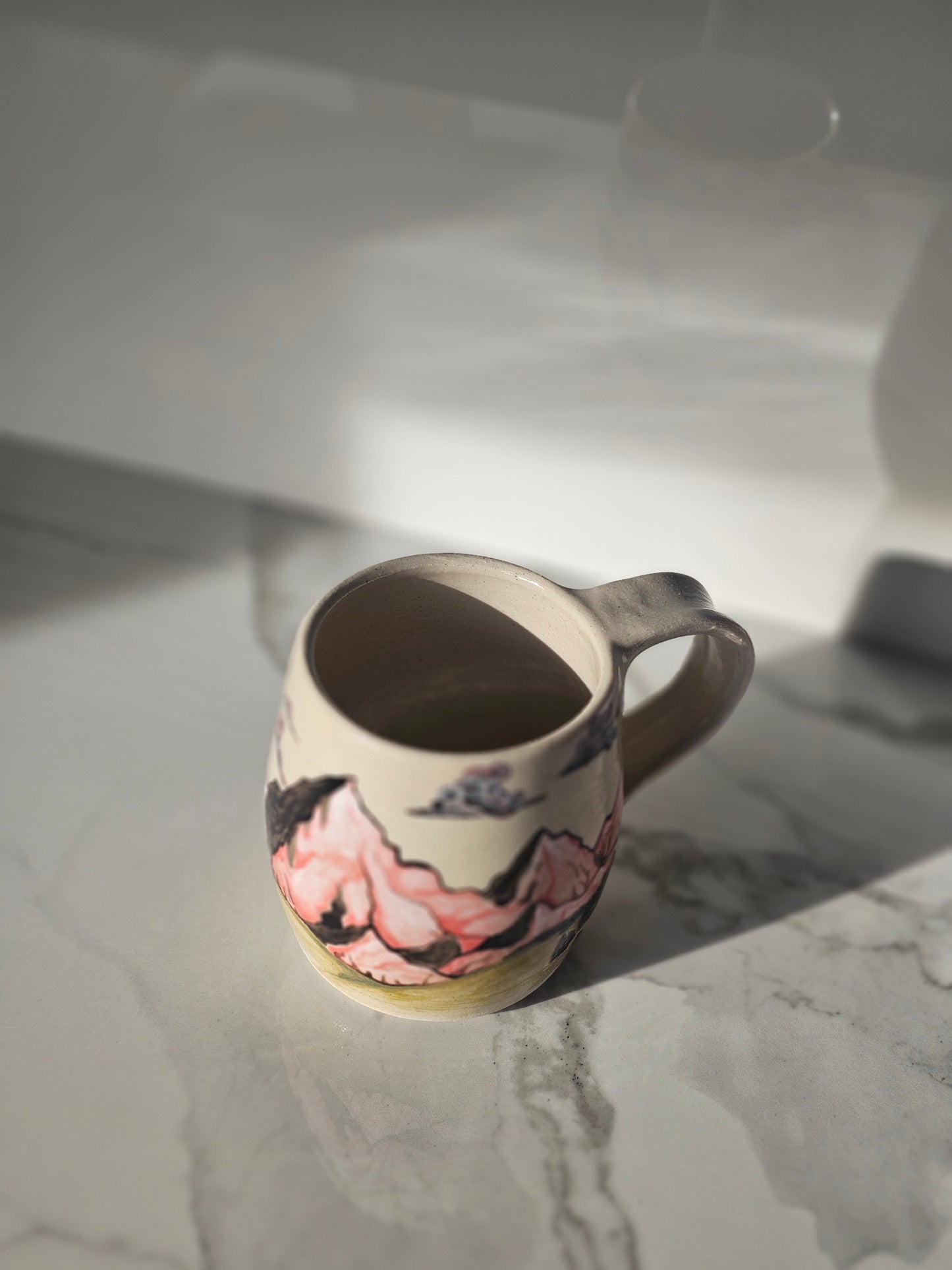 Wanderlust Mountain Range Handmade Coffee Cup