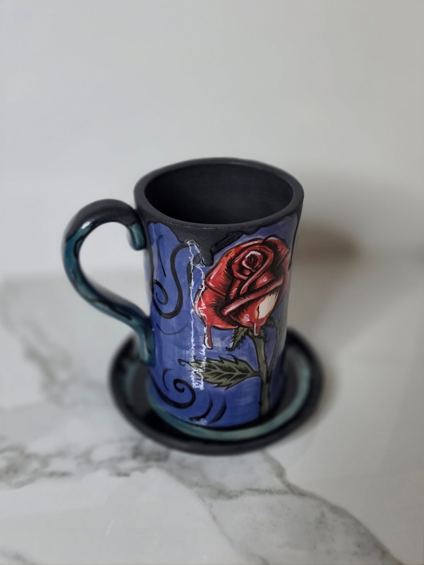 Wonderland Ceramic Mug & Saucer Set