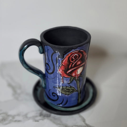 Wonderland Ceramic Mug & Saucer Set