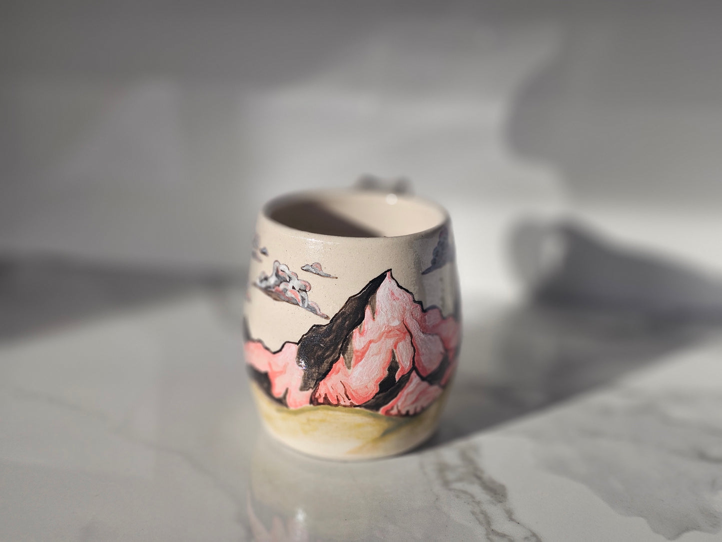 Wanderlust Mountain Range Handmade Coffee Cup
