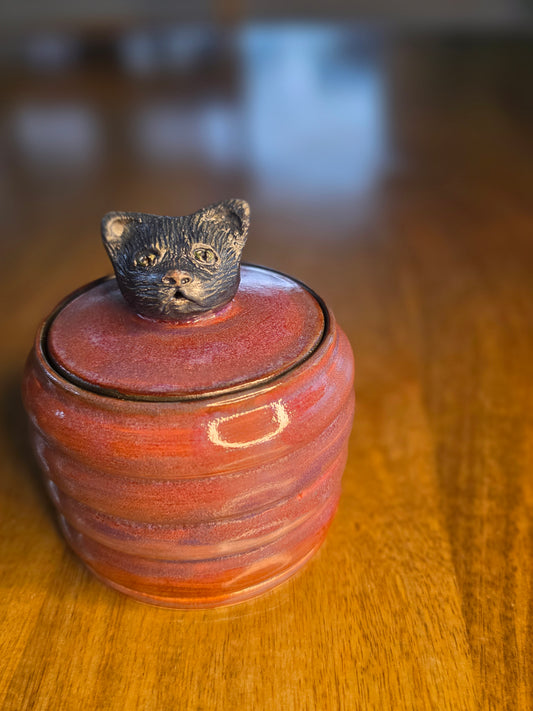 The Artisan's Familiar Glazed Pottery Canister