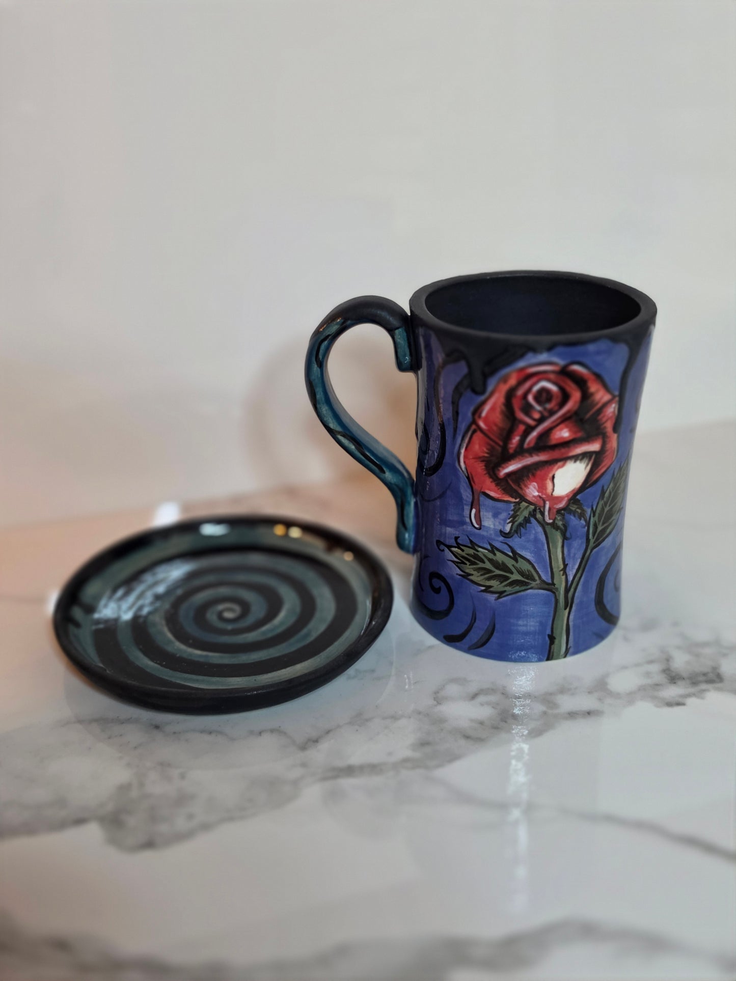 Wonderland Ceramic Mug & Saucer Set