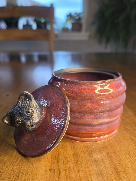 The Artisan's Familiar Glazed Pottery Canister
