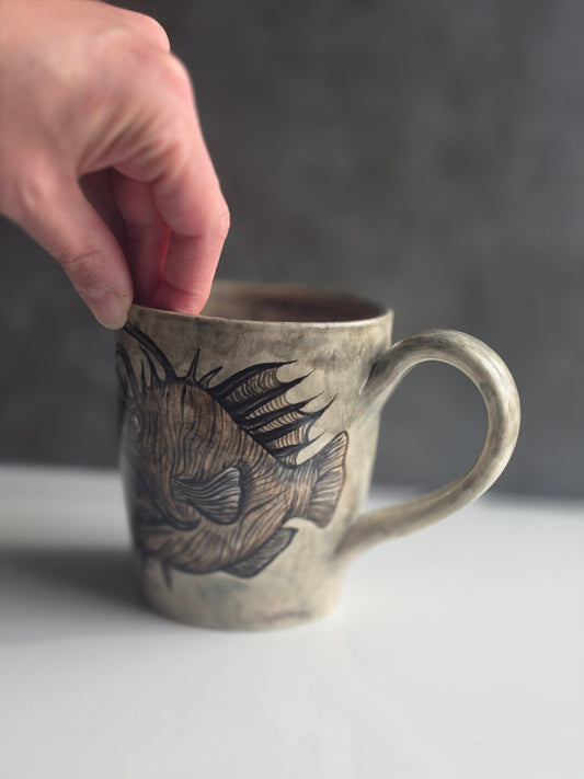 Deep Sea Anglerfish Stoneware Mug