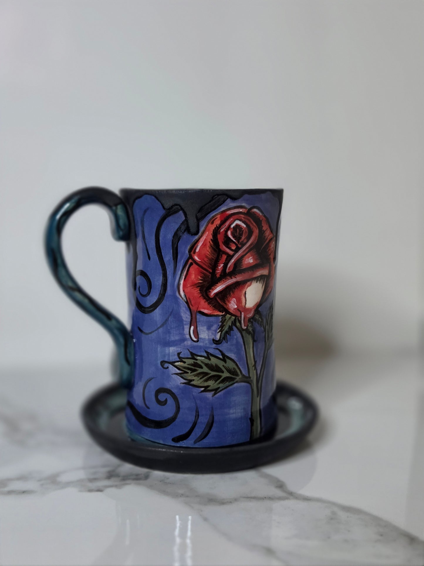 Wonderland Ceramic Mug & Saucer Set