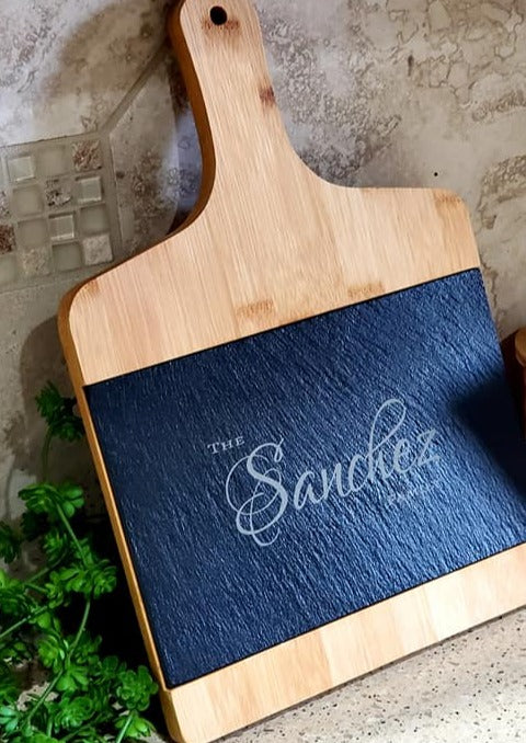 Slate & Bamboo Charcuterie Board