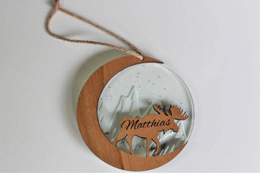 Custom Moose Christmas Ornament