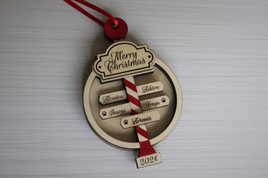 North Pole Family Ornament