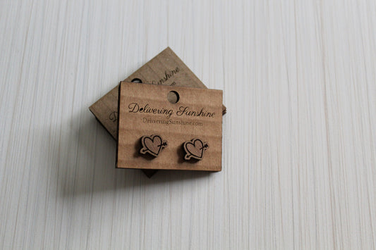 Heart Stud Earrings